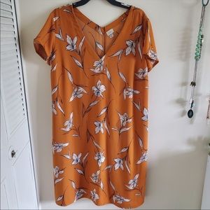 a new day Floral Short Sleeve Shift Dress